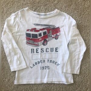 Falls Creek Long Sleeve T-Shirt Fire Engine Kids / Boys Size 24 mos
